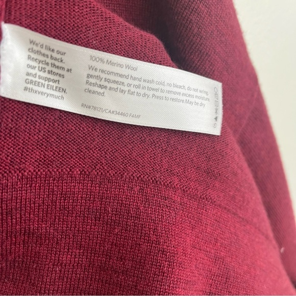 Eileen Fisher Sweater Mock Turtleneck Fine Merino Wool Tunic seasonal oversized - Picture 5 of 7